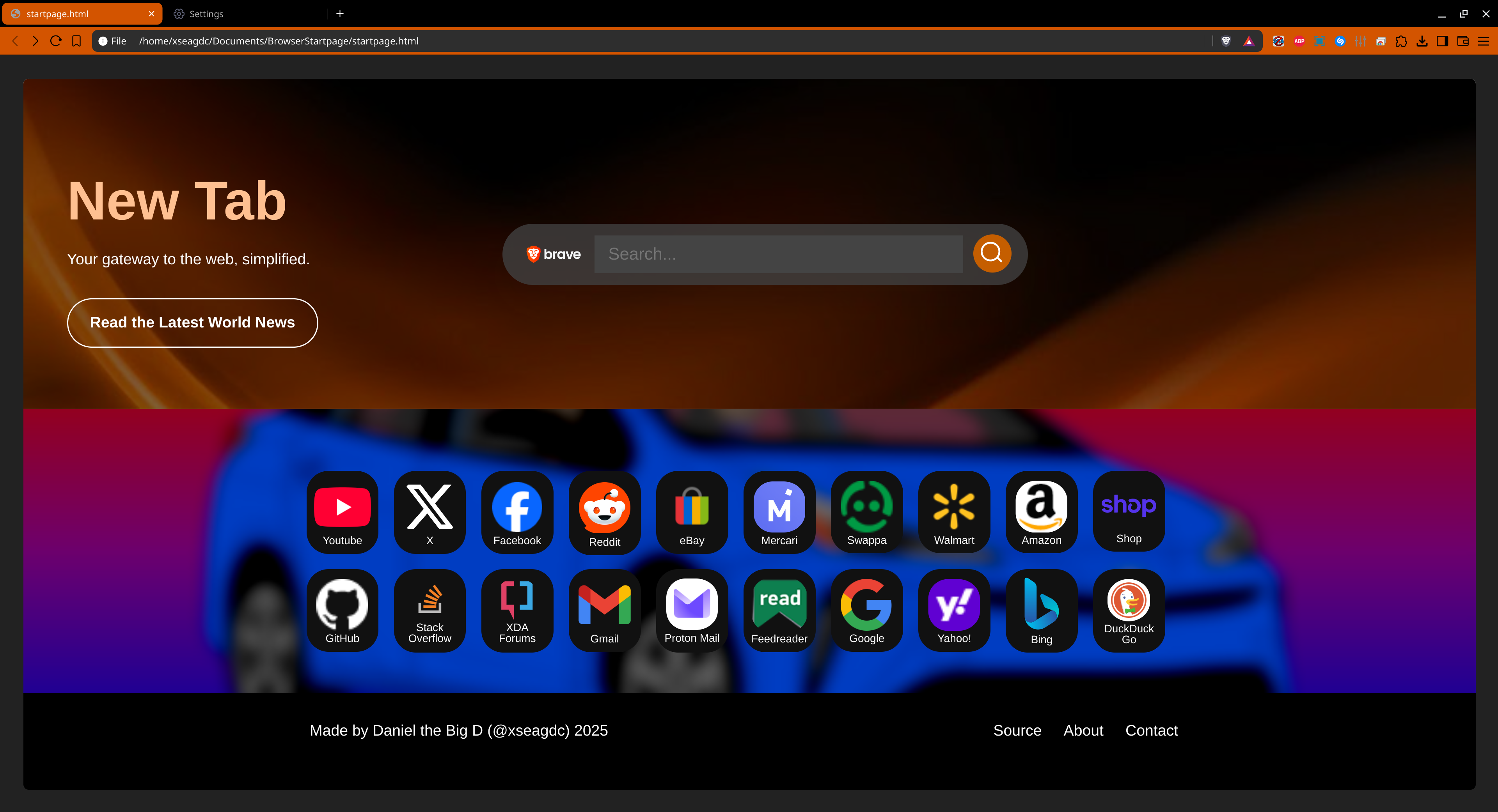 Screenshot of Startpage